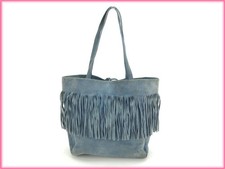 Borsa Miu Miu blu con frange