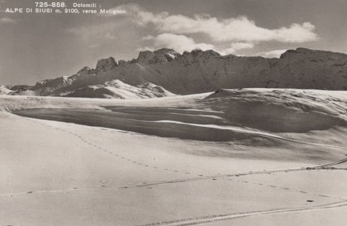 Cartolina alpe siusi - alpe, m