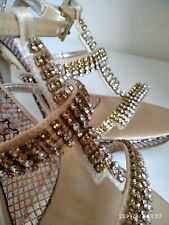Scarpe sandalo Donna  con strass con pietre  cristallo certificato n36 cerimonie