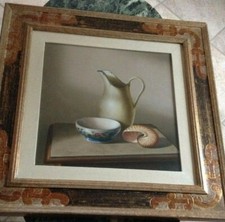 ANTONIO NUNZIANTE - "Farmacia Italia" - olio su tela - 40x40 - autenticato