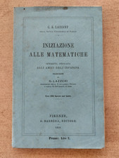 Libro Iniziazione alle Matematiche Laisant 1908