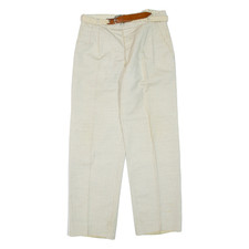 Pantaloni Striati Beige Con