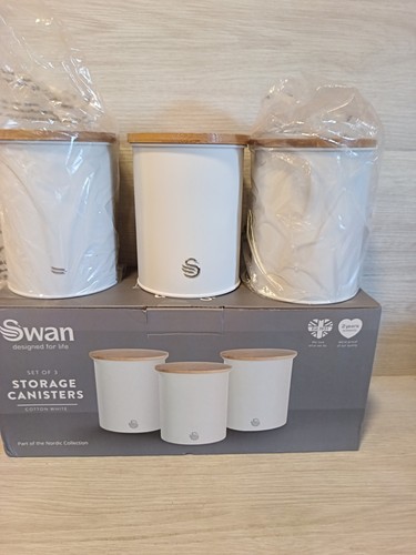 Set bidoni portaoggetti swan - portaoggetti,