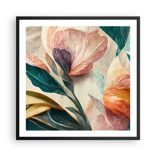 Poster 60x60cm fiori - 60x60cm, vintage