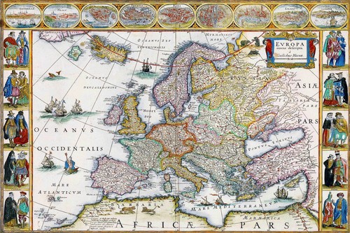 Vecchio poster europa - europa, mappa