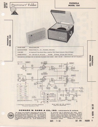 Phonola 1361 1962 giradischi - 1361,