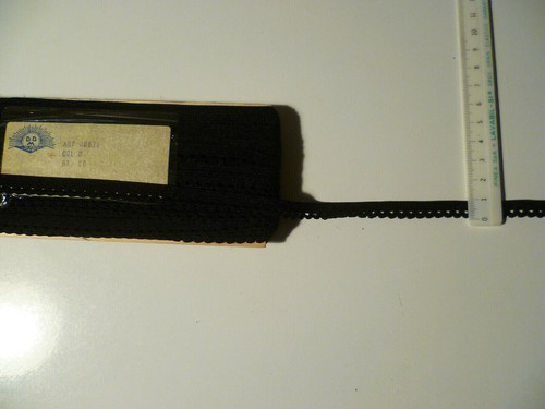 Elastico morbido pizzo nero - elastico,