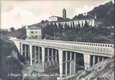 ad476 cartolina pergola ponte del giardino sul cesano provincia di pesaro