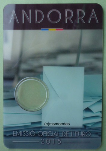 Andorra euro coin card - andorra, 2015