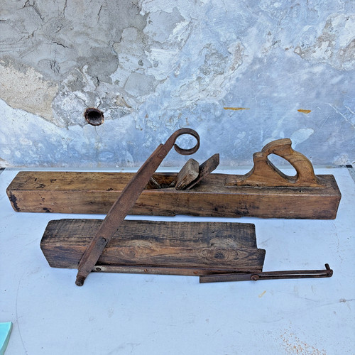 Coppia antiche pialle - coppia,