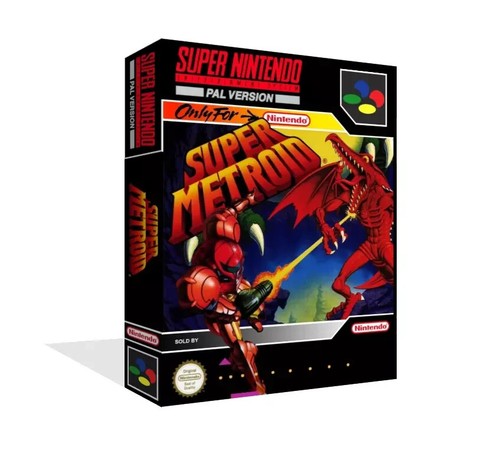 Super metroid snes game case - game,