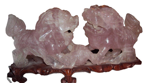 Pregiata scultura quarzo rosa - pregiata,