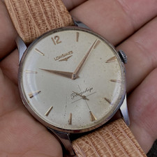 OROLOGIO UOMO LONGINES ANNI 60 CASSA ACCIAIO INOX CAL 30L QUADRANTE ORIGINALE INVECCHIATO 36MM