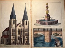 Antica litografia 1838 quadro