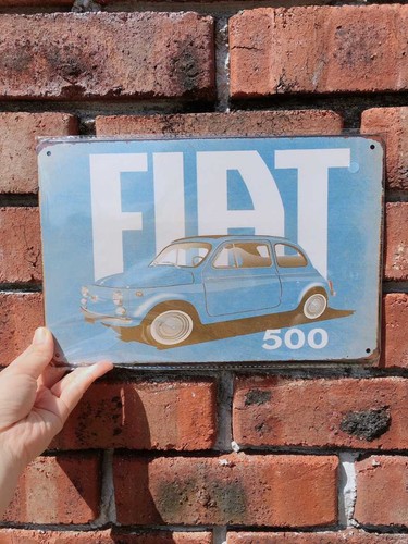 Insegna vintage fiat500 - insegna,