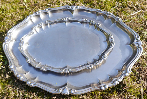 Coppia vassoi inox 10 - vassoi,