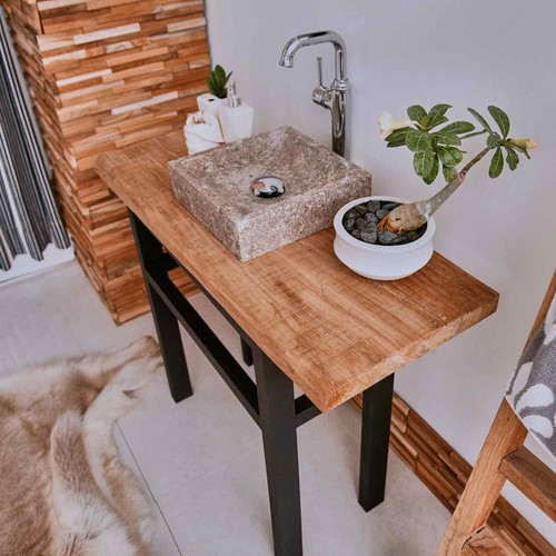 Piano lavabo legno teak - piano,