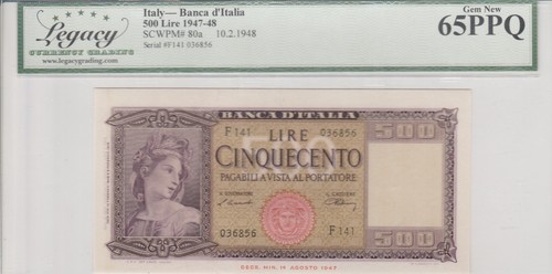 Italy 500 lire - lire, pick