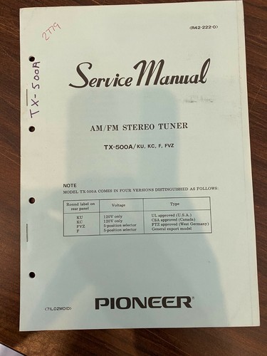 Pioneer 500a tuner - tx-500a,
