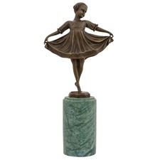 Scultura in bronzo dopo Ferdinando Preiss (1882-1943) scultura Lilli stile art