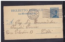 Biglietto Postale 1923 25 c