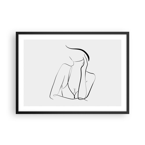 Poster 70x50cm donna linee - poster,