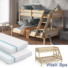 Letto a soppalco per bambini Letto castello Everest naturale materassi VitaliSpa