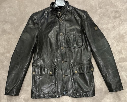 Giacca pelle nera belstaff - di,