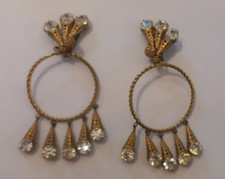 ORECCHINI VINTAGE SCHUBERTH  AMERICA ANNI '60 IN OTTONE