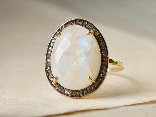 Luna anello diamante - anello,