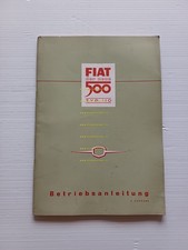 FIAT 500 Berlina Trasformabile Sport 1959 manuale uso libretto originale Tedesco