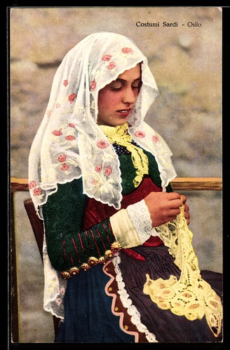 Cartolina osilo costumi - osilo,,