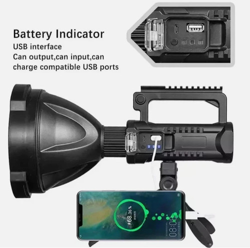 Torcia potente raggio - 1km, led