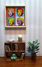 DOLLHOUSE Andy Warhol Marylin MINI PAINTING 1:12 Handmade Miniature Wood Frame