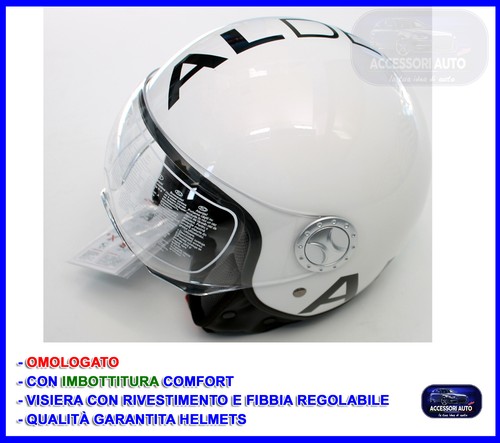 Casco bianco perla jet design - bianco,
