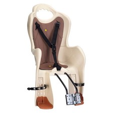 HTP Design Seggiolino bici posteriore a telaio max 22 Kg ELIBAS T Beige e