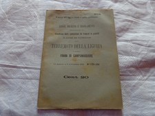 1901 REGNO D'ITALIA LIBRETTO TERREMOTO LIGURIA FRANA CAMPOMAGGIORE