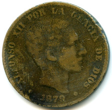 Spagna 10 centesimi Alfonso