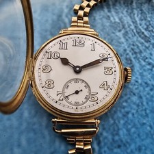 Orologio da uomo Longines Trench vintage in oro massiccio 9 carati 9 carati