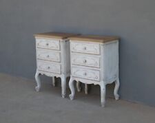 Coppia di comodini mobiletti st.provenzale laccati Shabby Chic, '900 - H 70 cm!
