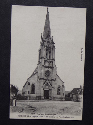 R392b cpa ribécourt église - ribÉcourt,