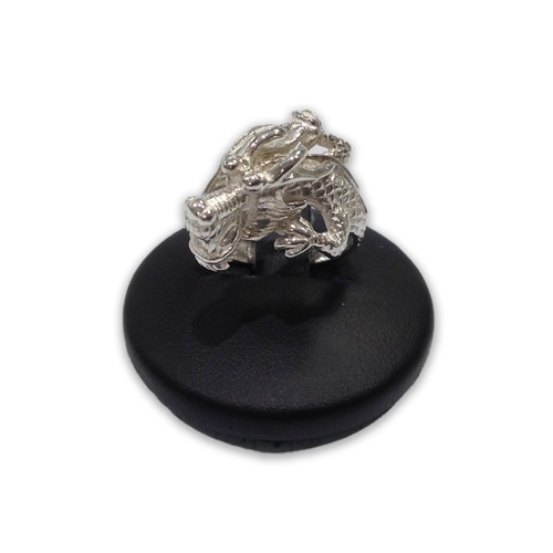 Anello ring drago argento - anello,