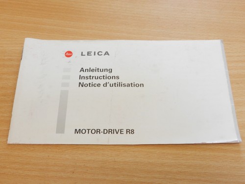 Leica motor drive - leica, manuale