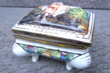 CERAMICA CAPODIMONTE PICCOLA SCATOLA IN PORCELLANA SCATOLINA CERAMICA VINTAGE