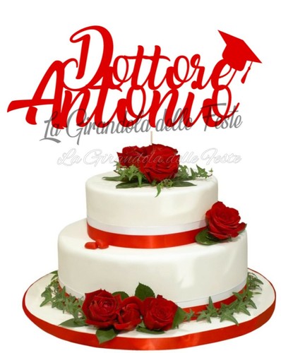 Cake topper laurea glitter - cake,
