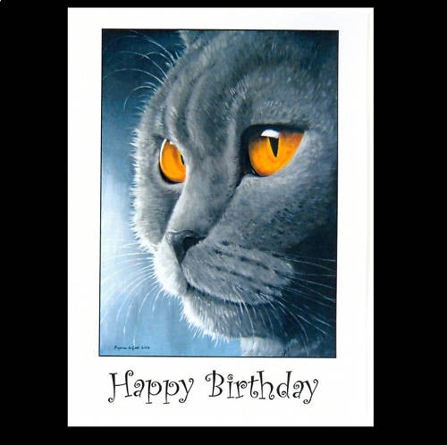 British blue shorthair - cat, art