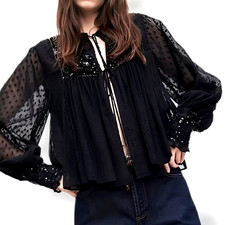 ZARA 💕 GIACCA NERA KIMONO