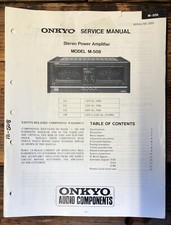 Onkyo M-508 Amplificatore Manuale di servizio *Originale*