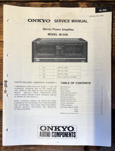 Onkyo 508 amplificatore - onkyo, m-508