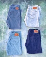 Lotto 4 jeans uomo Levis 501 bianco rovere cono denim taglia 1x 42x30 3x 42x32.